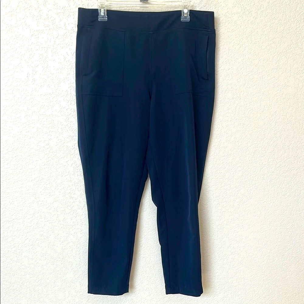32 Degrees Cropped Ankle Pant Athletic Navy Blue size Large - Picture 2 of 14